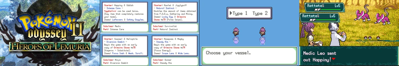 Pokemon Odyssey II: Heroes of Lemuria 0.1.2:封面与游戏配图