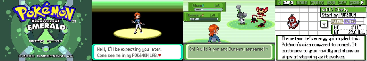 Pokemon Omniversal Emerald 0.3.4:封面与游戏配图