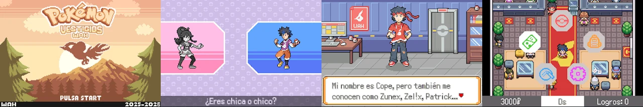 Pokemon Vestigios de WAH 1.0:封面与游戏配图