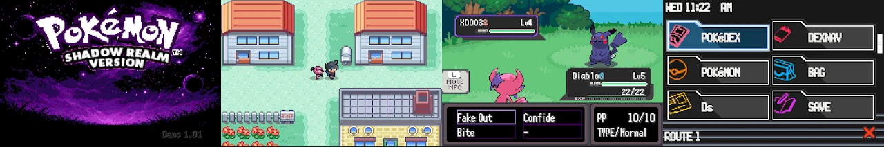 Pokemon Shadow Realm Demo 1.0.15:封面与游戏配图