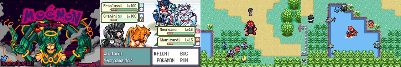 Pokemon Moemon Quetzal 0.8.4:封面与游戏配图