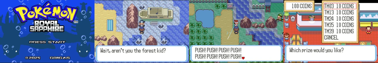 Pokemon Royal Sapphire 1.7:封面与游戏配图